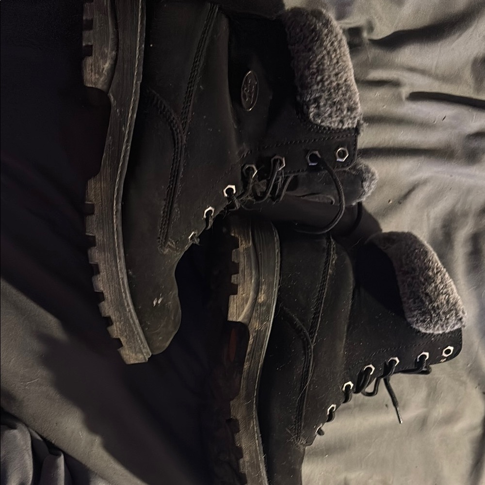 Black Fur-Lined Boots